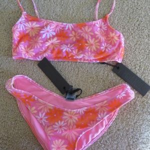 Triangl Mica Slushie Bikini Set Pink Floral/Flower